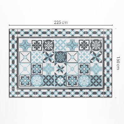 Tříbarevná geometrie ornamentální dlaždice