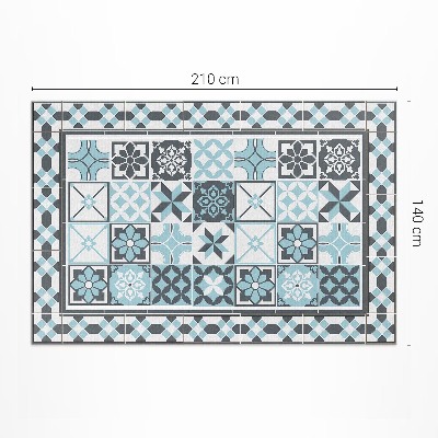 Tříbarevná geometrie ornamentální dlaždice