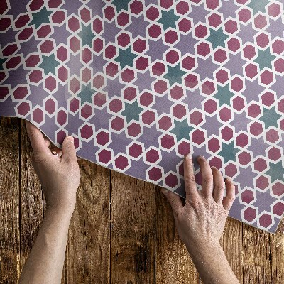 Vinylový koberec Geometrické hvězdičky drobná mozaika
