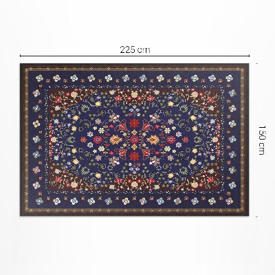 Vinylový koberec Krásné malé květiny rostlinný motiv vintage