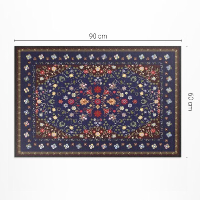 Vinylový koberec Krásné malé květiny rostlinný motiv vintage