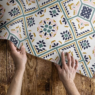 Vinylový koberec Geometrický dekor vzorované dlaždice