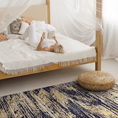 Vinylový koberec Žluté pruhy retro vintage boho