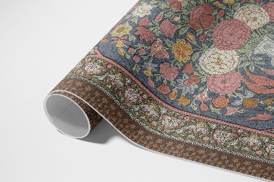 Vinylový koberec Kytice květin vintage imitace tkaniny