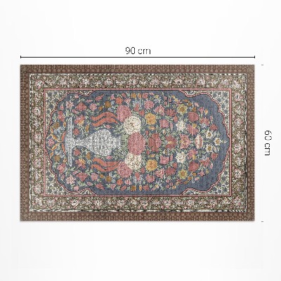 Vinylový koberec Kytice květin vintage imitace tkaniny