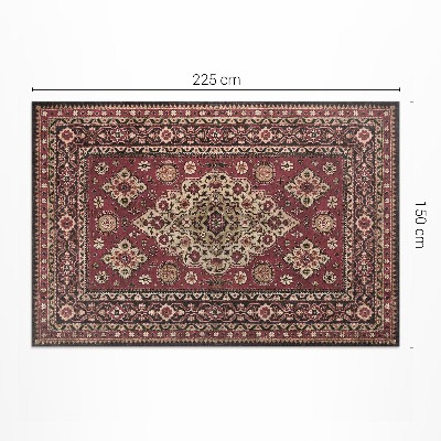 Vinylový koberec Vintage geometrická červeň
