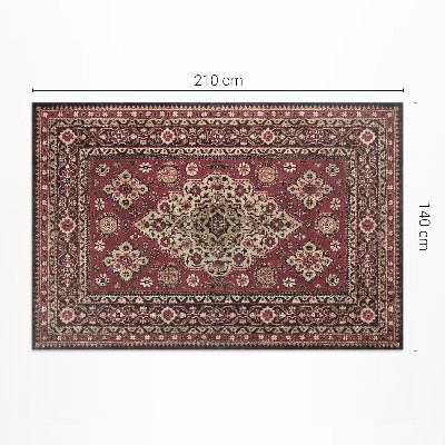 Vinylový koberec Vintage geometrická červeň