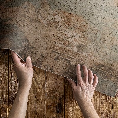 Vinylový koberec Odřený patchworkový vzor vintage
