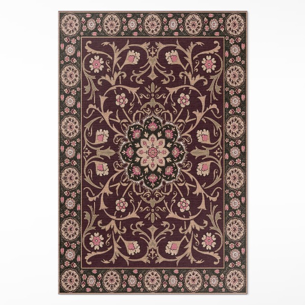 Vinylový koberec Bledý antický květ dekorativní floral