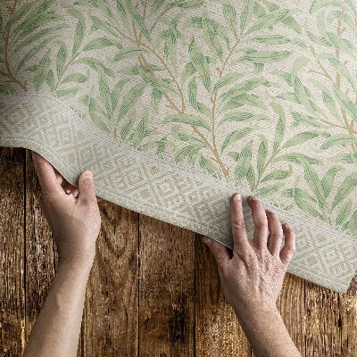 Vinylový koberec Vintage ilustrace listů William Morris