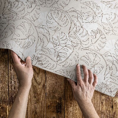 Vinylový koberec Minimalistické listy boho monstera