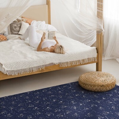 Vinylový koberec Listy jinanu v boho vintage stylu