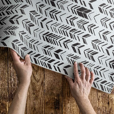 Vinylový koberec Indiánské vzornictví peří a šípy boho