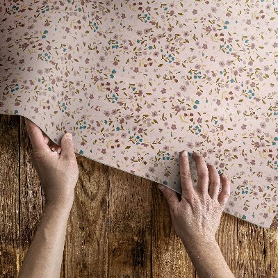 Vinylový koberec Drobné kvítky na polní louce boho styl