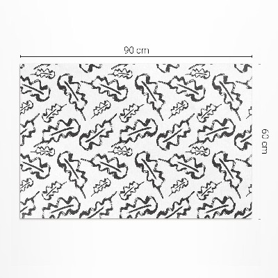 Vinylový koberec Malované listy v minimalistickém stylu