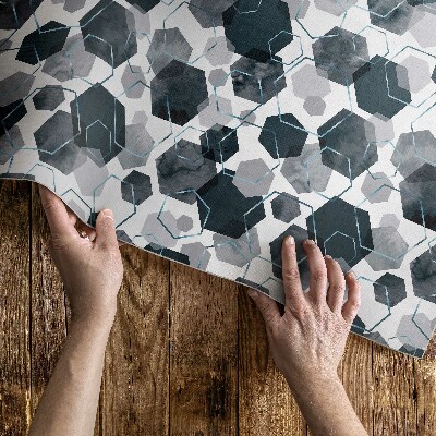 Akvarelové a lineární hexagony
