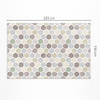 Vzorované hexagony pastelové boho barvy