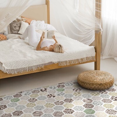 Vzorované hexagony pastelové boho barvy