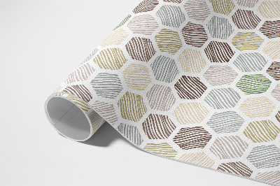 Vzorované hexagony pastelové boho barvy