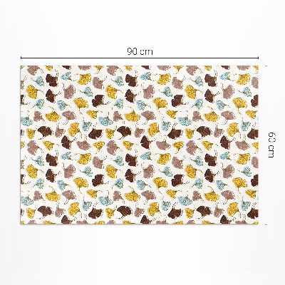 Pastelové listy jinanu ilustrace boho