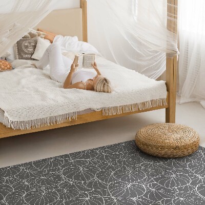 Vinylový koberec Lineární listy vzornictví boho