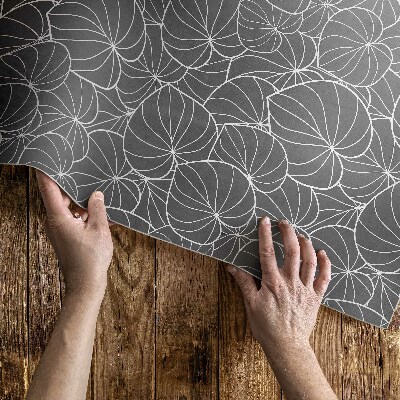 Vinylový koberec Lineární listy vzornictví boho