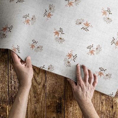 Vinylový koberec Drobné kvítky na tkanině boho