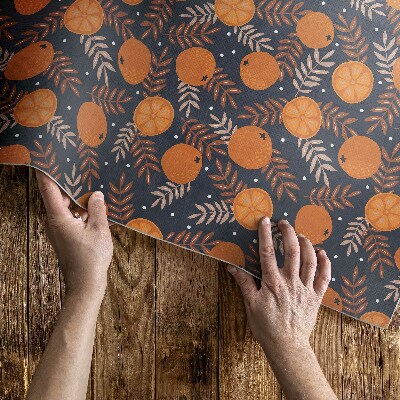 Vinylový koberec Ilustrace pomeranče a listy