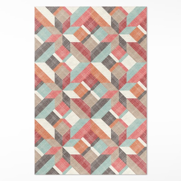 Vinylový koberec Opotřebovaný geometrický vzor