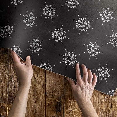 Vinylový koberec Lineární květiny pravidelný vzor