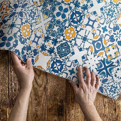 Vinylový koberec Vzorované dlaždice barevná mozaika