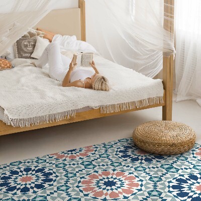 Vinylový koberec Kaleidoskop pastelový geometrický vzor