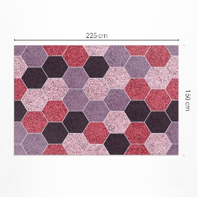 Hexagonální dlaždice imitace plyše