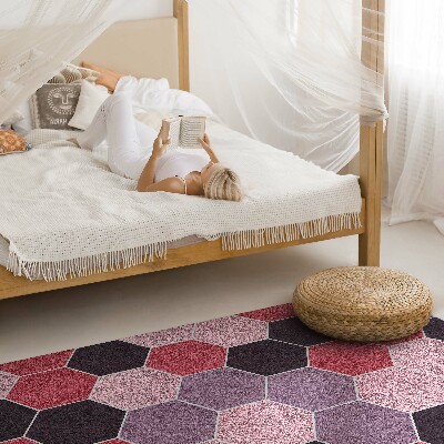 Vinylový koberec Hexagonální dlaždice imitace plyše