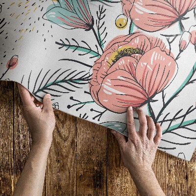 Pastelové květiny krásná jemná ilustrace
