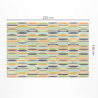 Vinylový koberec Abstraktní elipsy ve stylu retro