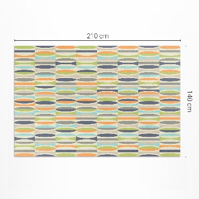 Vinylový koberec Abstraktní elipsy ve stylu retro