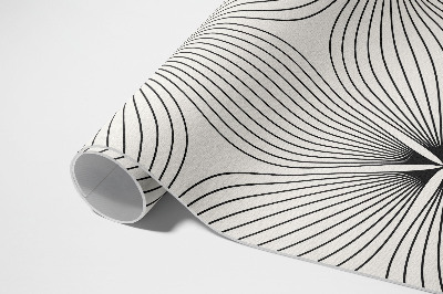 Vinylový koberec Stylové květiny z tmavých linek