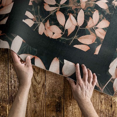 Rostlinný motiv podzimní listí boho retro