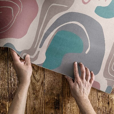Vinylový koberec Abstrakce boho skvrny pastelové tvary