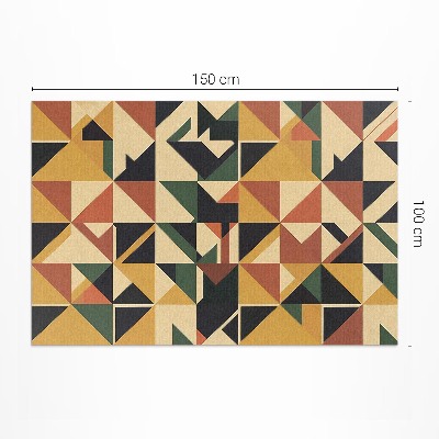 Vinylový koberec Geometrická barevná abstrakce retro