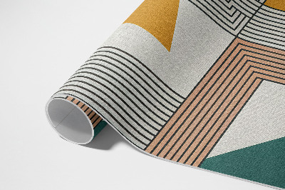 Vinylový koberec Geometrická lineární abstrakce Bauhaus