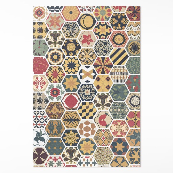 Vzorovaná vintage mozaika hexagony