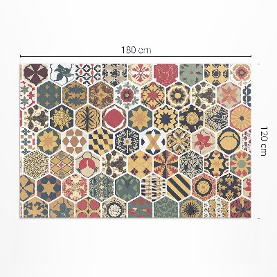 Vinylový koberec Vzorovaná vintage mozaika hexagony