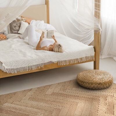 Elegantní rybí kost světlá dřevěná podlaha