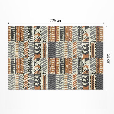 Vinylový koberec Boho lineární abstrakce indiánský styl