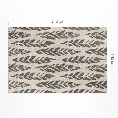 Vinylový koberec Boho malované listy ve vintage stylu