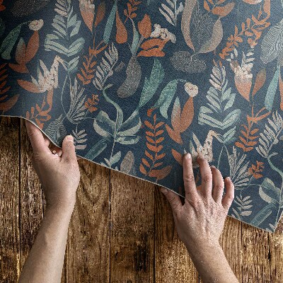 Vinylový koberec Louka květin v boho stylu