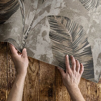 Vinylový koberec Listy rostliny a textura surového betonu