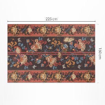 Vinylový koberec Rostlinný ornament ve vintage stylu